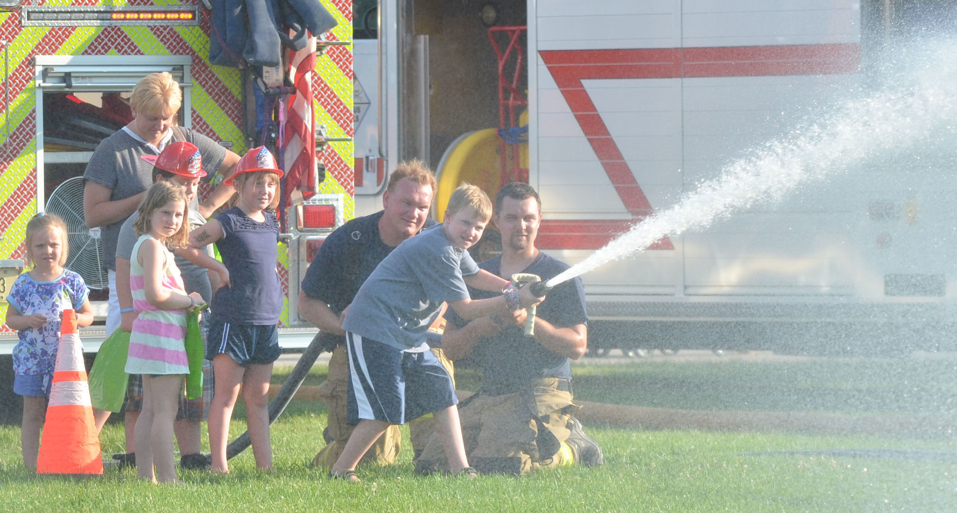 National Night Out - Fire hose